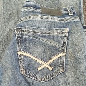 BKE Men's Blue Denim Light Wash Jeans. 36R